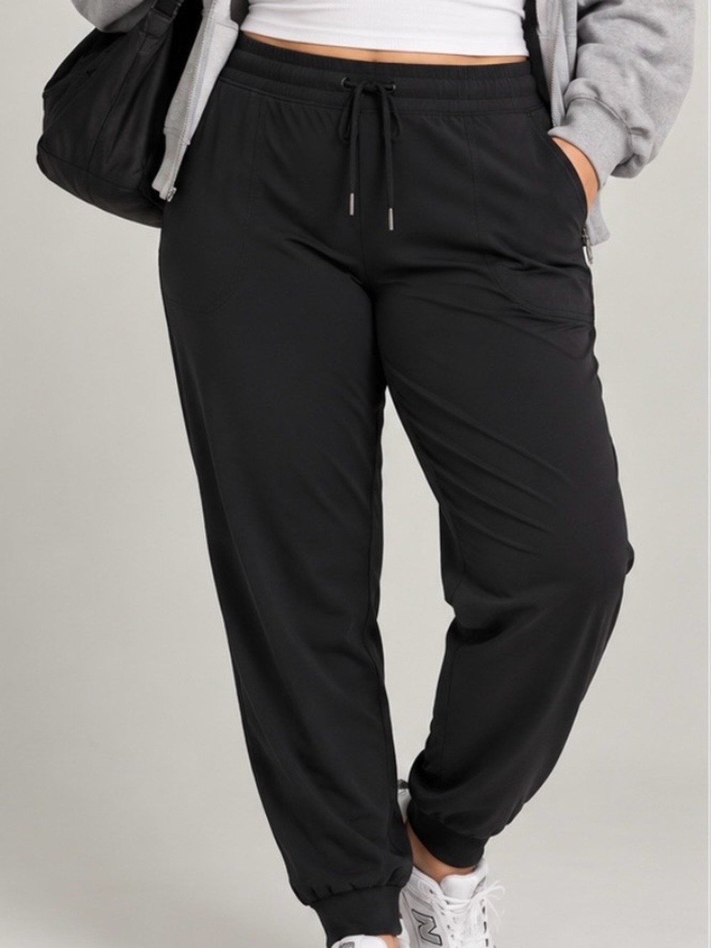 CRZ YOGA Black Drawstring Jogger Pants
